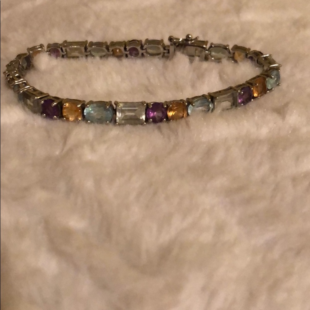 Sterling Silver Gemstone Bracelet